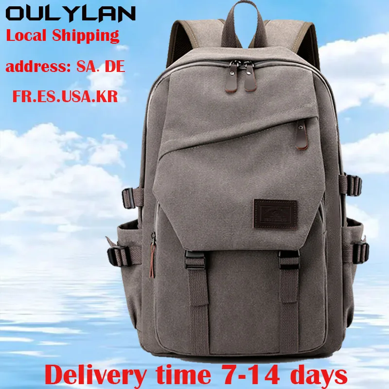 

Большой рюкзак для подростков и колледжей Oulylan, мужские рюкзаки для ноутбука 15,6 дюйма, однотонные сумки из ткани Оксфорд для старших классов, студенческий рюкзак для мальчиков и девочек