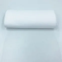 Rainbow Glitter Tulle Rolls - 6in x 10 Yards, 44 Vibrant Colors for Crafting & Party Décor (WHITE)