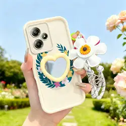 Colorful Garland Phone Case Set with Lanyard and Craft Embellishments for Realme GT8 Pro (WHITE)