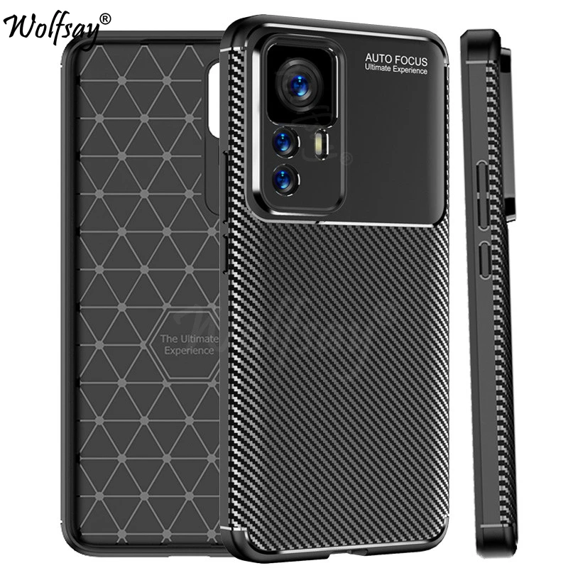 Funda con Tapa para Xiaomi 12T/12T Pro - Fibra de Carbon