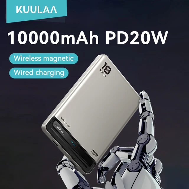 KUULAA 10000Ah batterie externe magnétique sans fil 20W charge rapide chargeur Portable pour magsafe pour iPhone 17 16 15 Por Max PowerBank 1