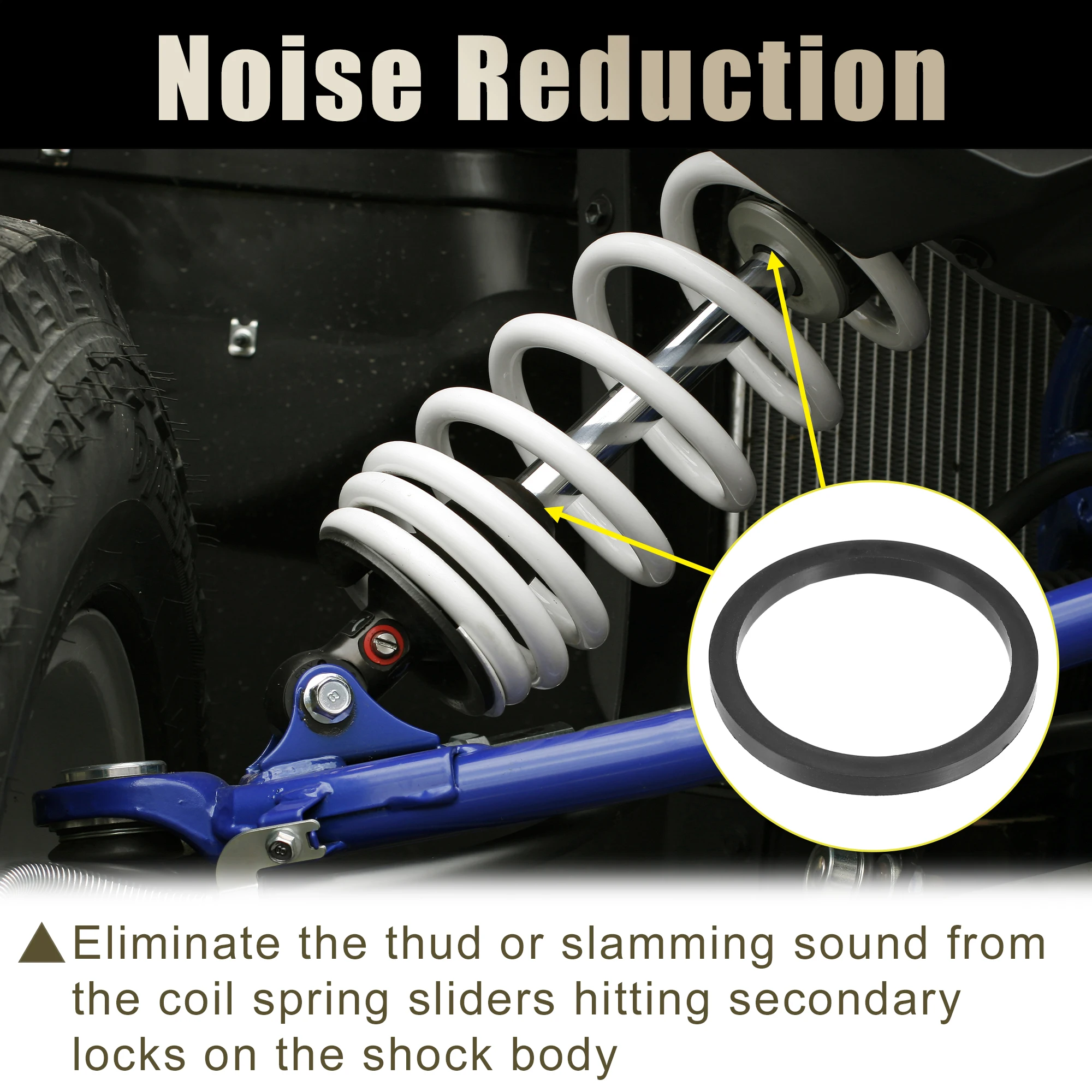 Uxcell 4 Pcs Shock Absorbers Silent Crossover Rings for Kawasaki KRX 1000 UTV 2020-2021 Car Accessories Silencer Exh