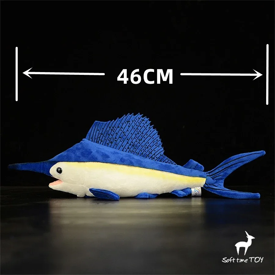 Sailfish High Fidelity Anime Cute Plushie Swordfish  Plush Toys Lifelike Animals Simulation Stuffed Doll Kawai Toy Gifts For Kid 2