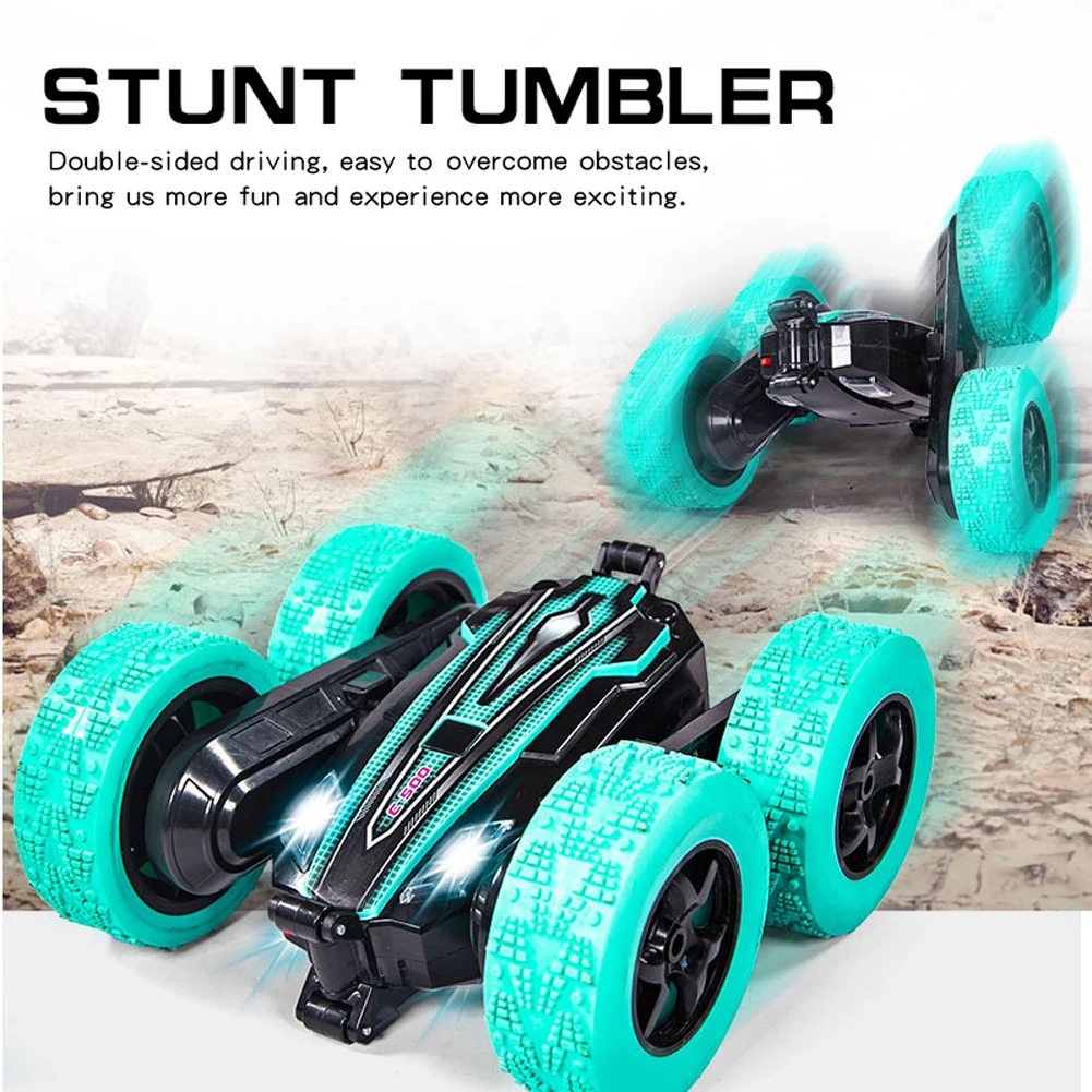 

4WD RC Car 2.4G Radio Remote Control Car 1:24 Double Side RC Stunt Cars 360° Reversal Vehicle Model Toys For Children Boy