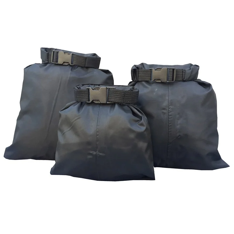 3Pcs/Set Carrying Valuable Perishable 30D Ultra-high Quality DuPont Cordura Coated Silicon Nylon Green Waterproof Trekking Bags 3