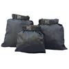 3Pcs/Set Carrying Valuable Perishable 30D Ultra-high Quality DuPont Cordura Coated Silicon Nylon Green Waterproof Trekking Bags 3