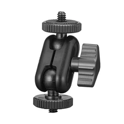 Adjustable Dual Ball Head Magic Arm with 360° Rotation and 1/4'' Screw (Black)