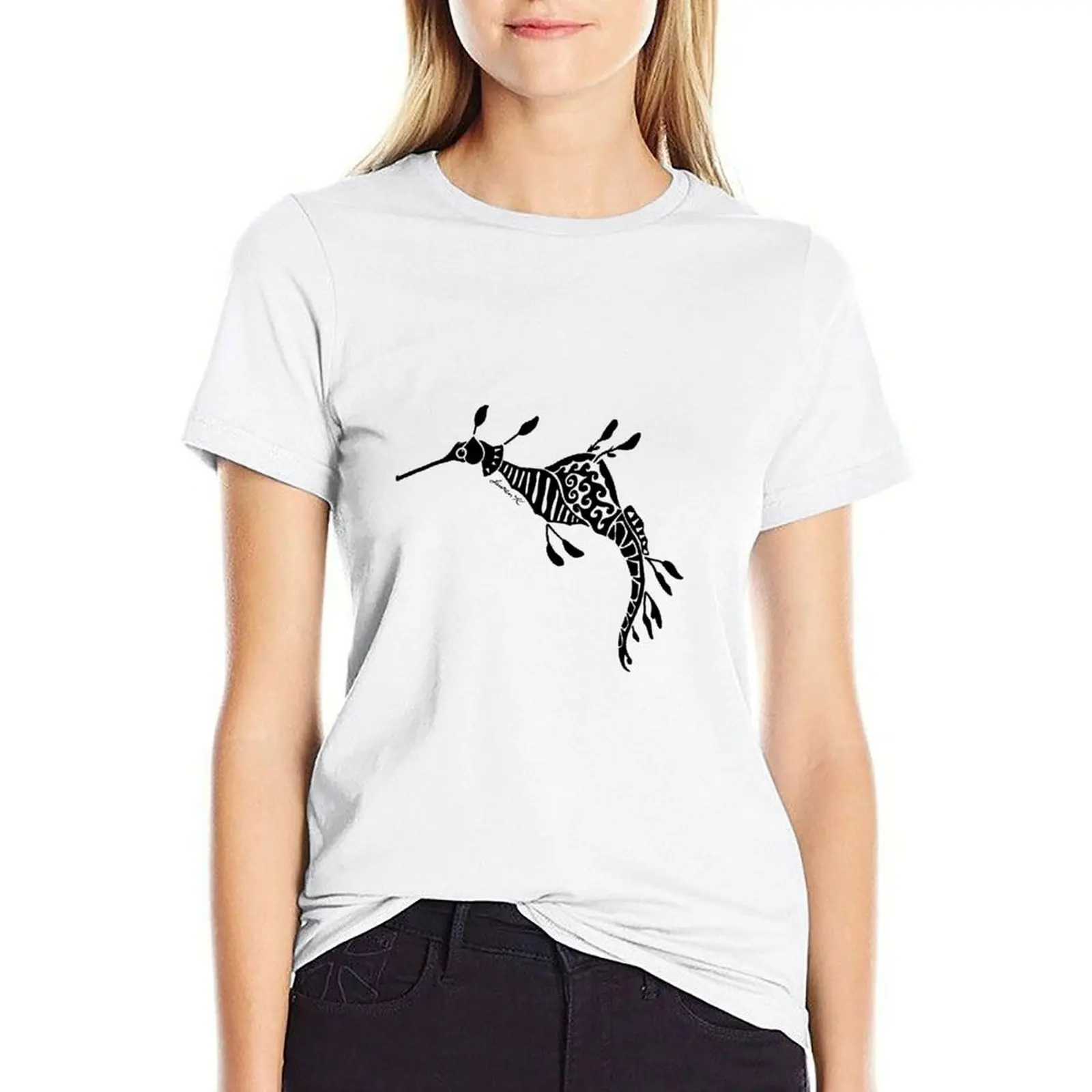 

Weedy Sea Dragon Tribal Design T-shirt tees tops t shirts for Womens