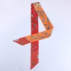 French Summer Classic Key Chain Female Decoration Twill Long Ribbon Binding Bag Silk Ribbon Hair Belt Hot Selling Small Scarf 6