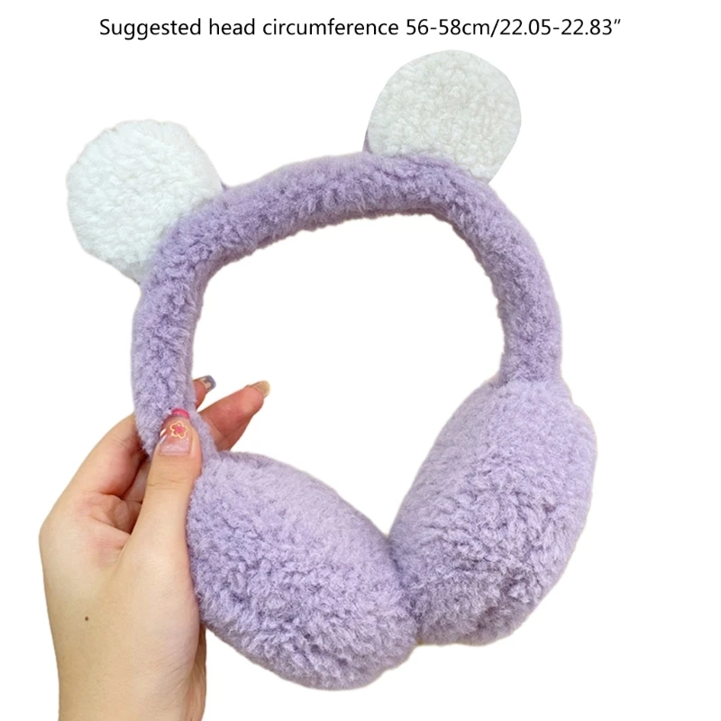 Stuffed Cartoon Plush Earmuff Adult Elastic Ear Warmer Winter Cold Winter Presents for Students Teens Skiing