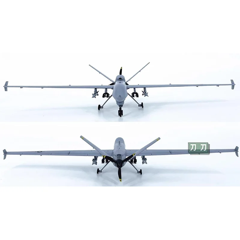 1:72 스케일 미국 MQ-9 정찰 공격 무인 항공기 모델 시뮬레이션 완제품 장식 수집 전시