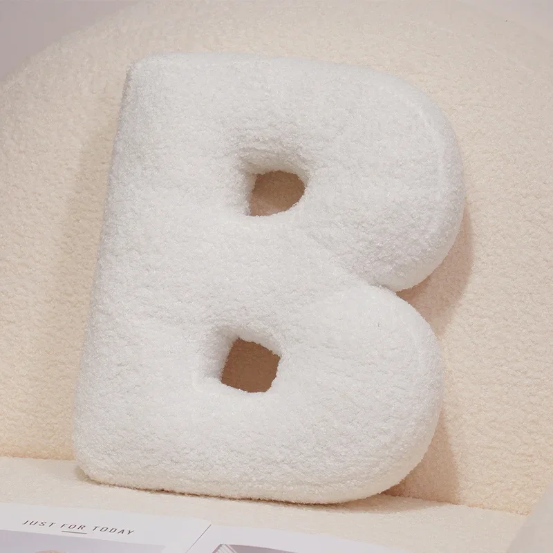 Handcrafted 26-Letter Throw Pillow - Decorative Party Gift for Bedroom and Baby Showers