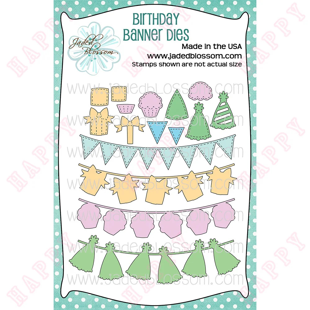 

Metal Cutting Dies Birthday Banner For 2023 DIY Paper Craft Making Greeting Card Scrapbook Diary Decoration Embossing Template