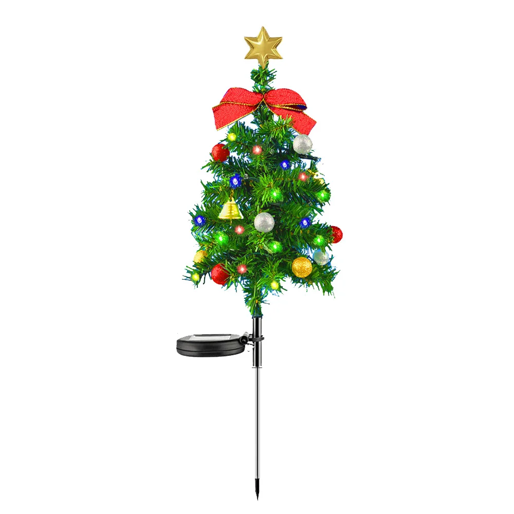 1pc Solar Christmas Tree Lights Outdoor Waterproof Solar Xmas Lamp Gift
