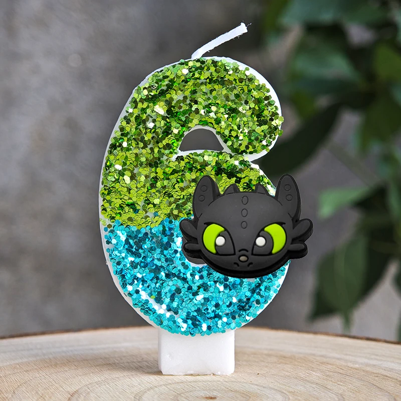 Drachenzähmen leicht gemacht Kerzen-Nummer, Geburtstagstortenkerze, Zahnlos-Geburtstagsparty-Tortendekoration, Babyparty-Deko, Geschenk – Detail 17