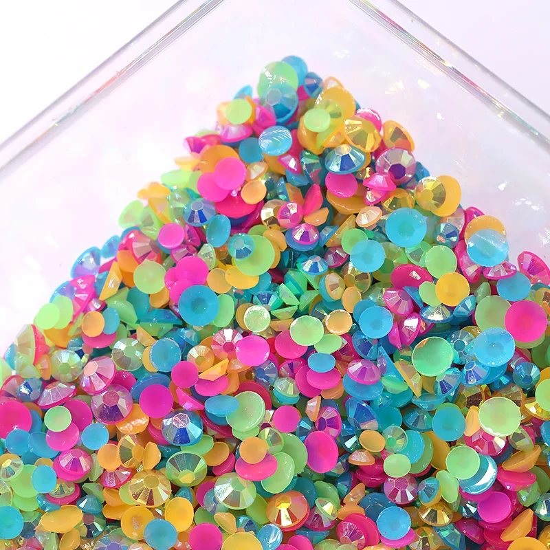  1000PCS 6mm Resin Flatback Rhinestone, Peridot AB