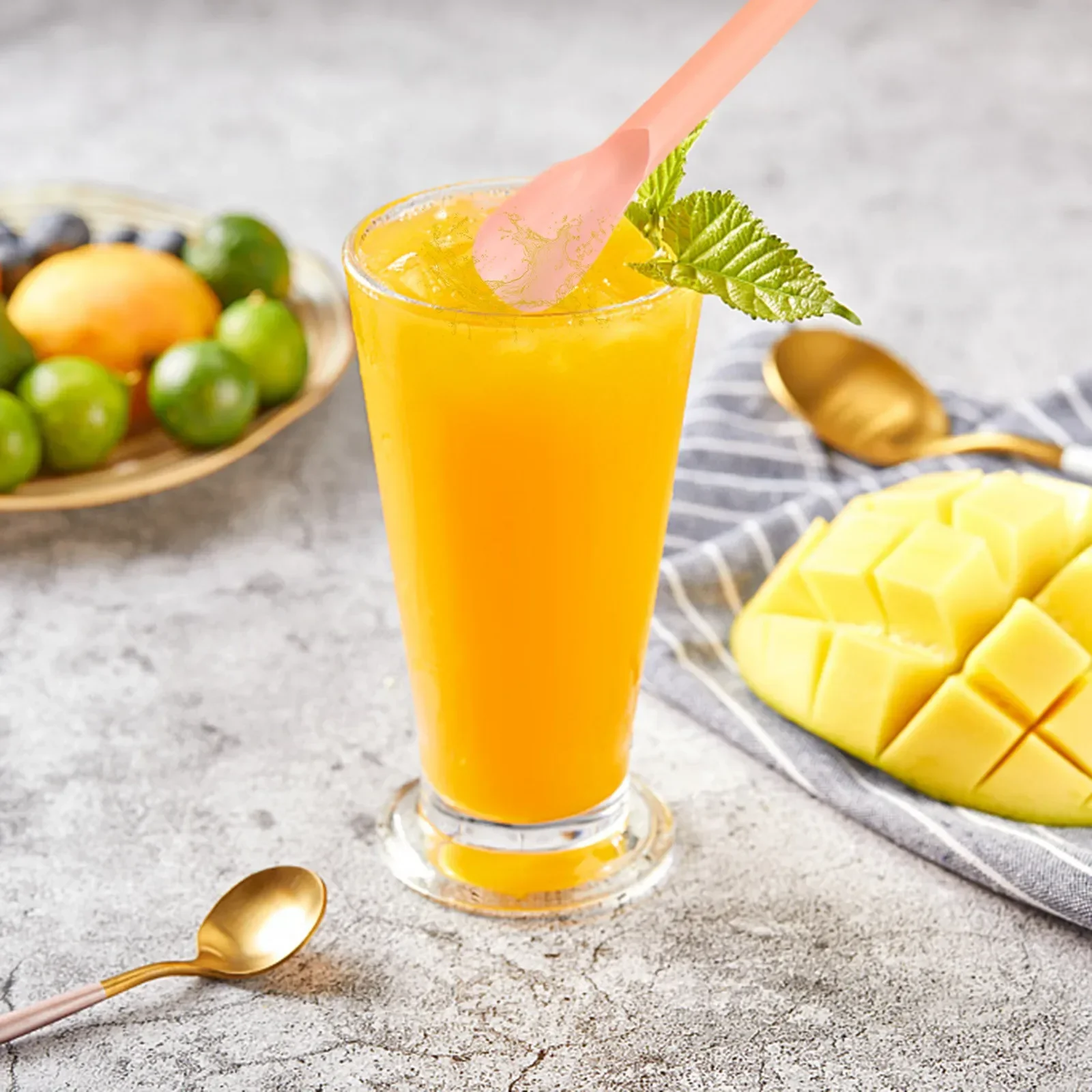 50-1000Pcs Beverage Spoon Straws Milkshake Smoothie Spoon Strawberry Drinking Straw For Party Bar Birthday Supplies Wholesale