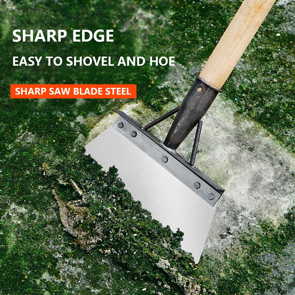 Multifunctional Garden Shovel with Saw Blade - Steel Flat Head for Weeding and Moss Removal