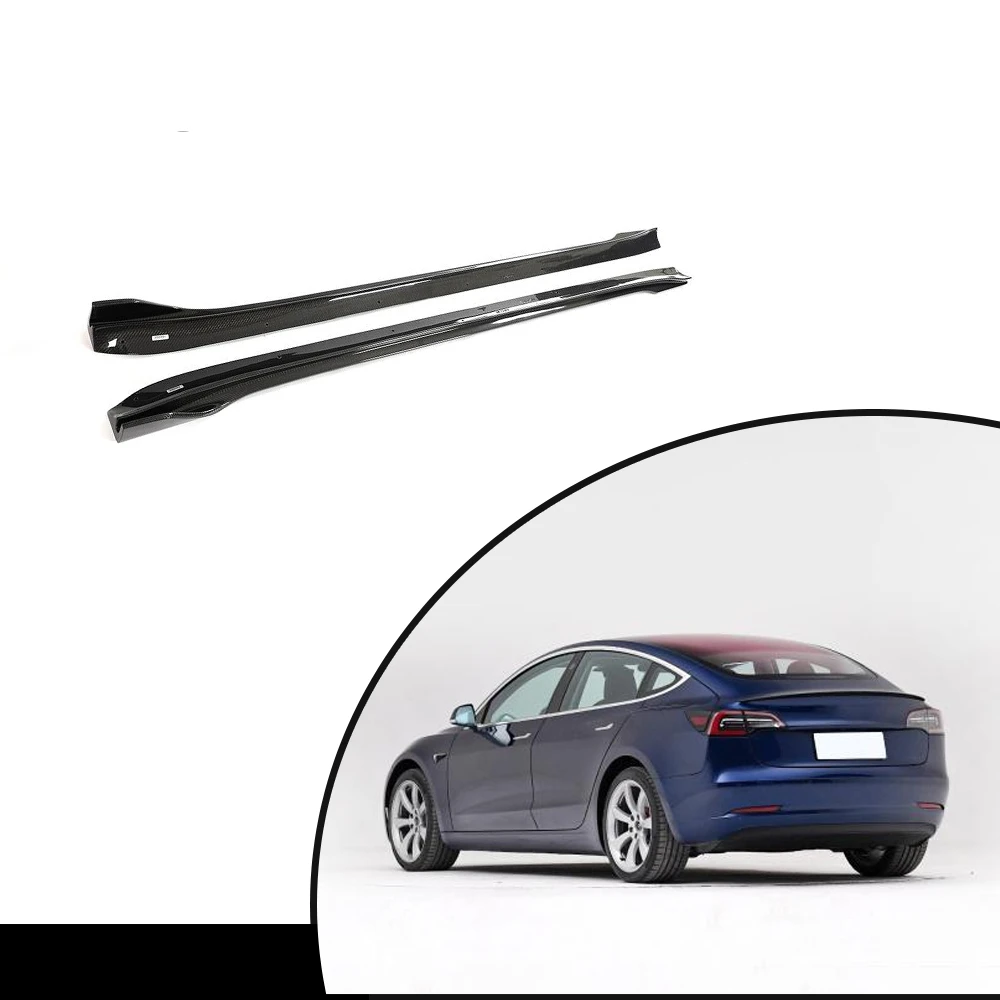 

Carbon Fiber Side Skirts for Teslas Model 3 18-20