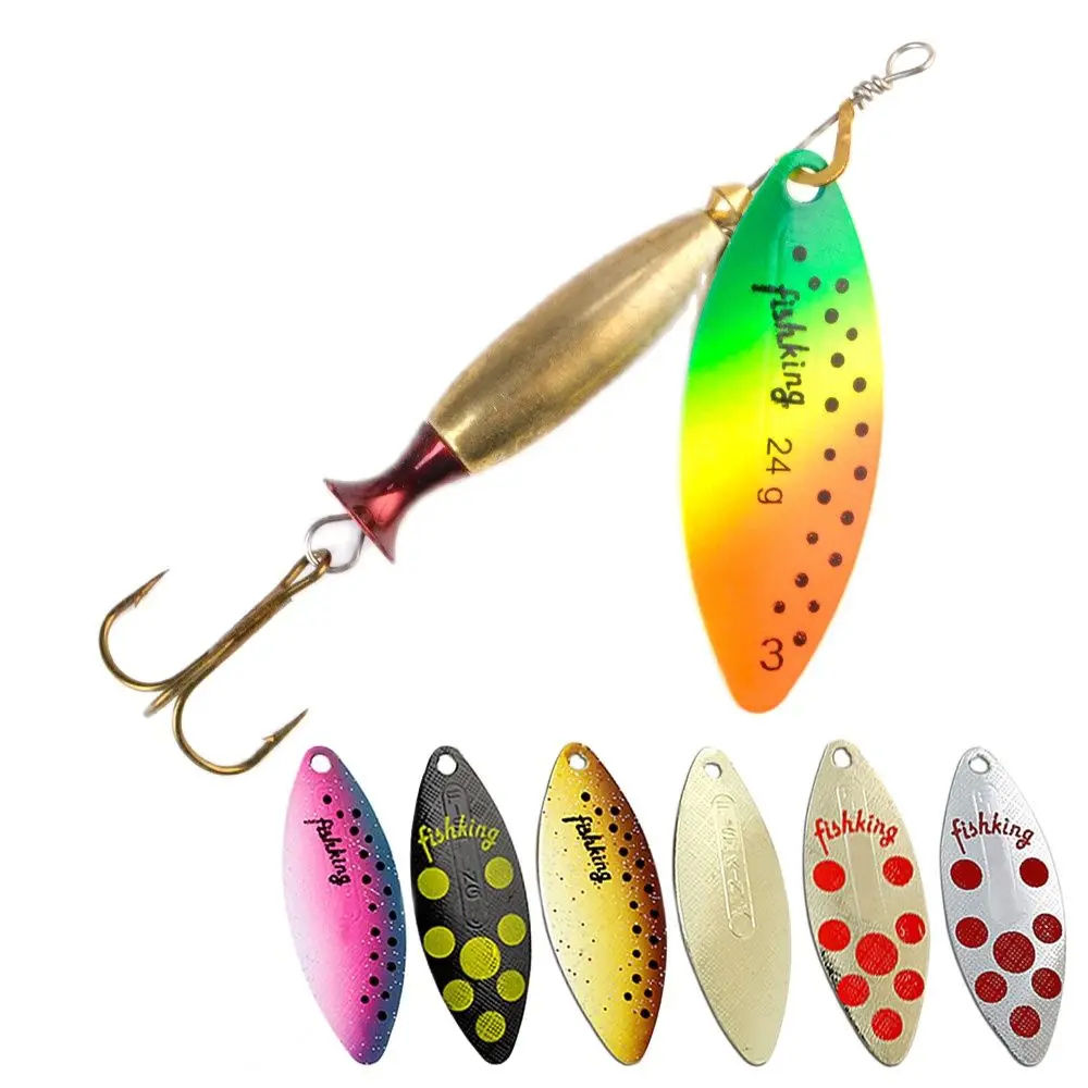 

FTK 15g/22g Spinner Lure Bait Long Cast Carp Fishing Lure Artificial Bait Spoon Lure Hard Fake Fish Bass Metal Lures With Hook