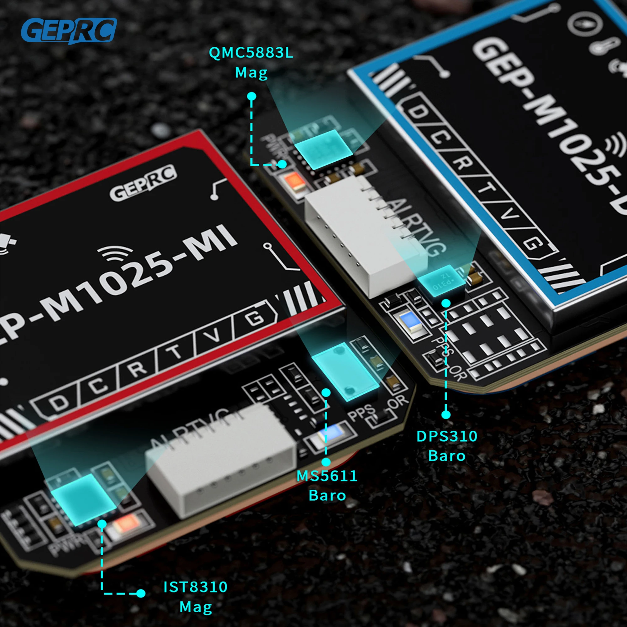 GEPRC GEP-M1025 Series GPS Module M10050 Chip Multi Satellite Magnetometer Barometer Farad Capacitor Accurate for FPV Drone thumbnail 3
