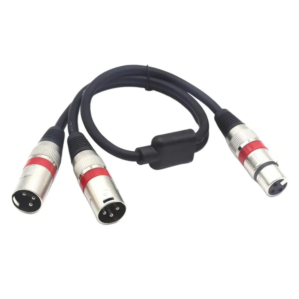 XLR 스플리터 암 듀얼 수 3 핀 Y 케이블 마이크 오디오 어댑터