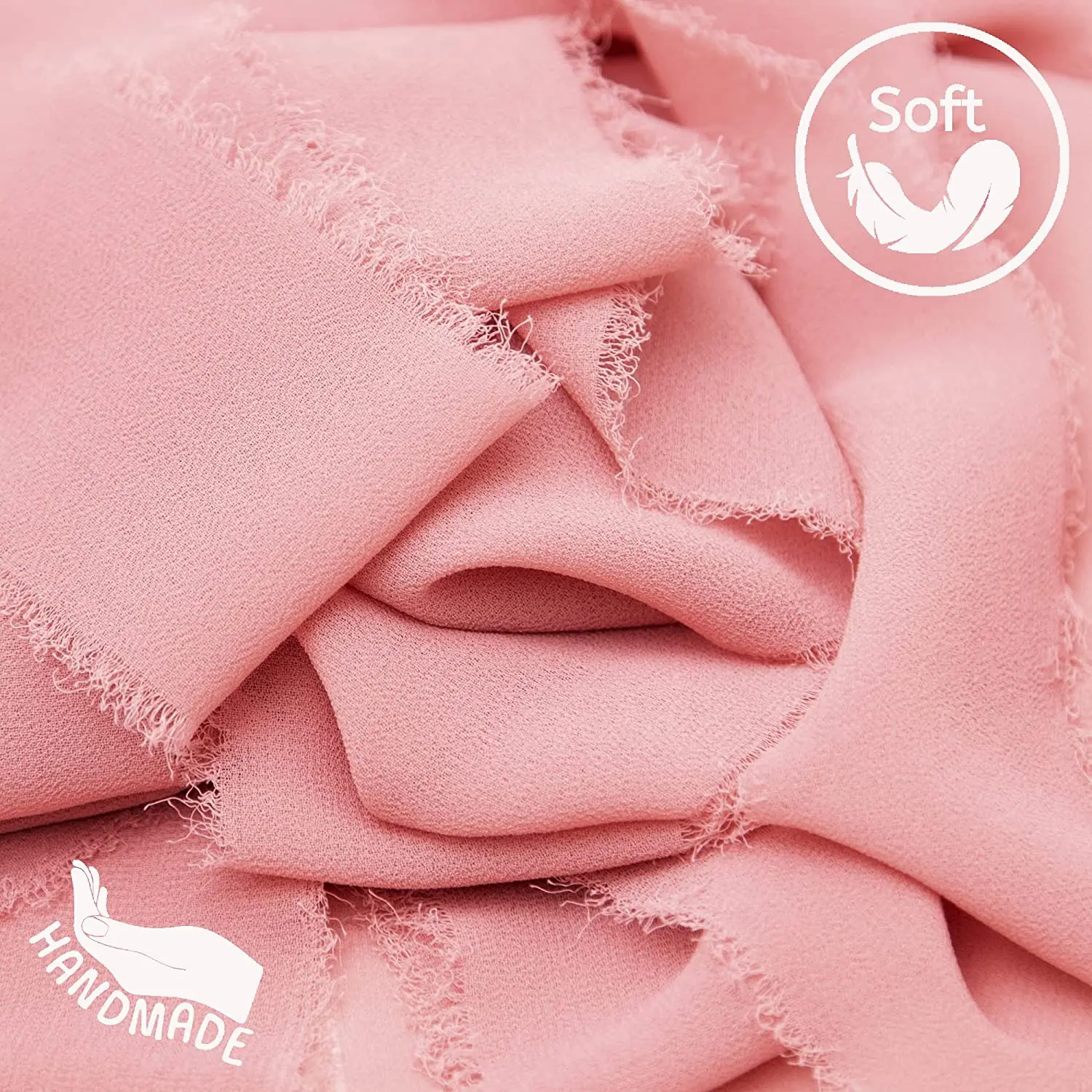 5m/Roll frayed edged wrinkle chiffon silk ribbon for wedding party flower bouquet gift packing DIY craft