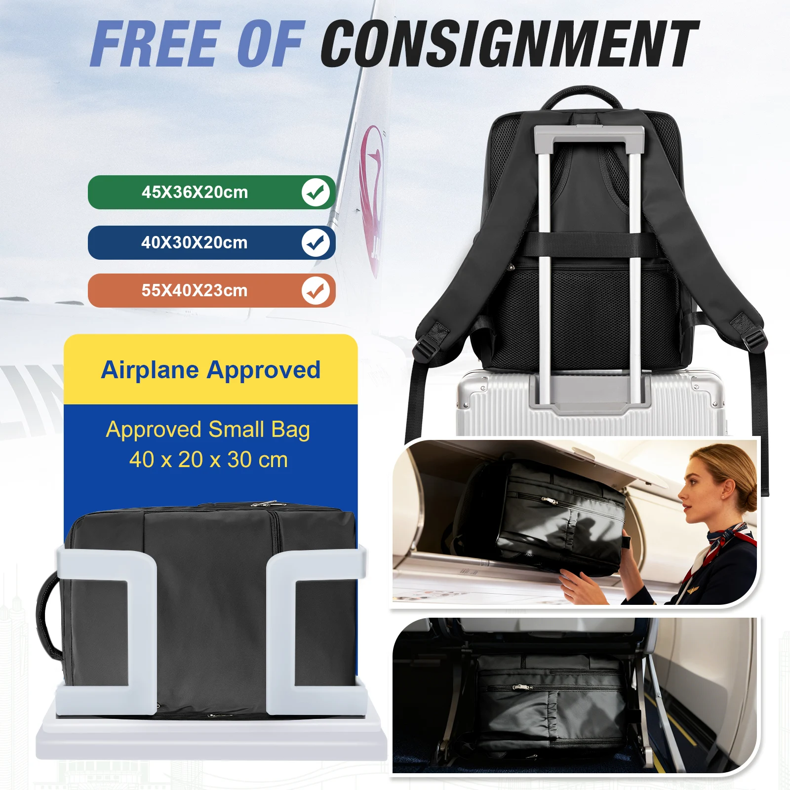 Travel Backpack Ryanair Size Image 5