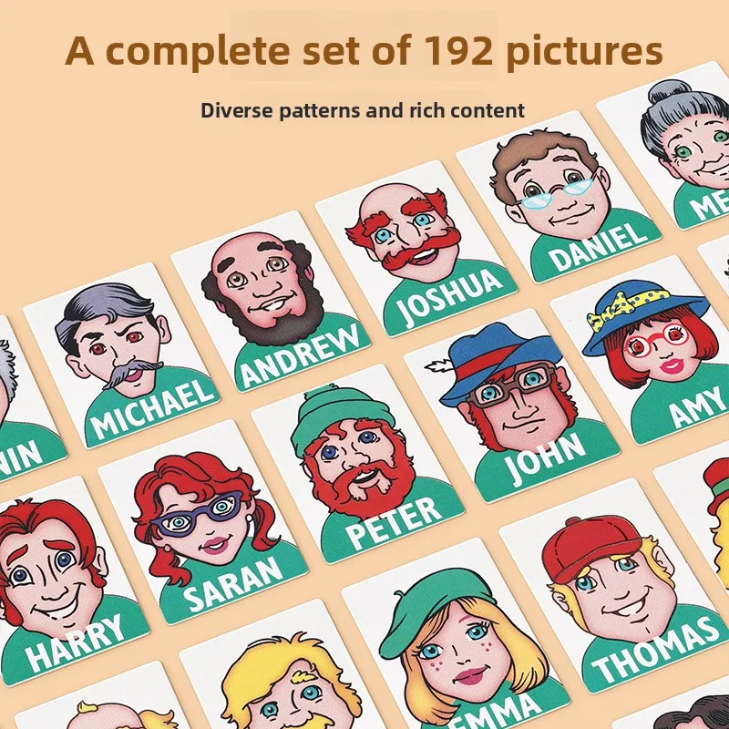 Gioco da Tavolo Transfrontaliero 'Indovina Chi Sono' per Bambini, Gioco Interattivo Genitore-Figlio, Educativo, per Pensiero Logico e Intelligenza - immagine 2