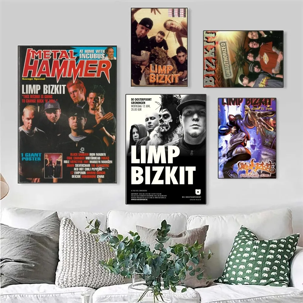 Limp Bizkit Poster No Framed Poster Kraft Club Bar Paper Vintage Poster Wall Art Painting Bedroom Study Stickers