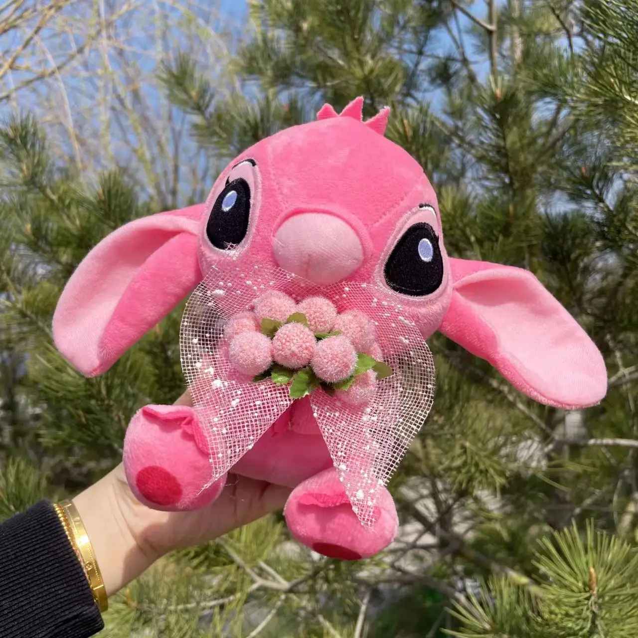20cm Anime Lilo & Stitch Couple Models Cartoon Stuffed Plush Dolls Anime Plush Baby Toys Pendant Toys Kawaii Kids Birthday Gift 3