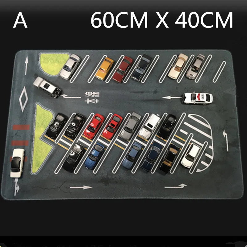 80CM 1:64 Scale Model Car Scene Mat Large Parking Lot Mat for Diecast Vehicle Scene Display Toy Mouse Pad Scene Show Toy 2