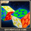 [CubeFun]QiYi Pentacle Cube Magic Speed Cube Strange-Shape Stickerless Star Skew Education Toys Kids Children Gifts Games 1