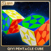 [CubeFun]QiYi Pentacle Cube Magic Speed Cube Strange-Shape Stickerless Star Skew Education Toys Kids Children Gifts Games 1