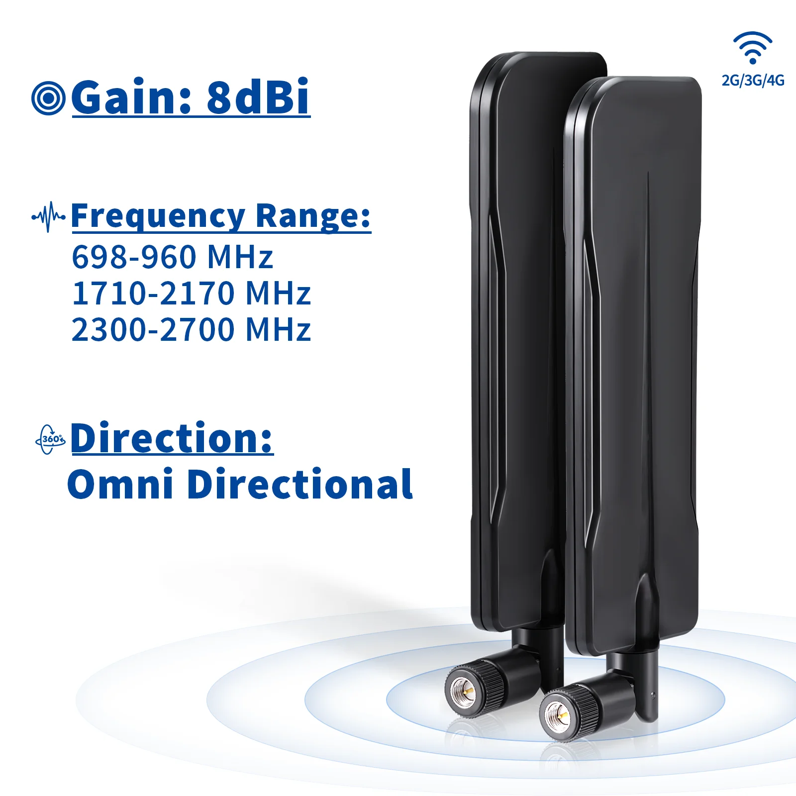 Wide Band Omni Directional WiFi GSM 3G 4G LTE Antenna
