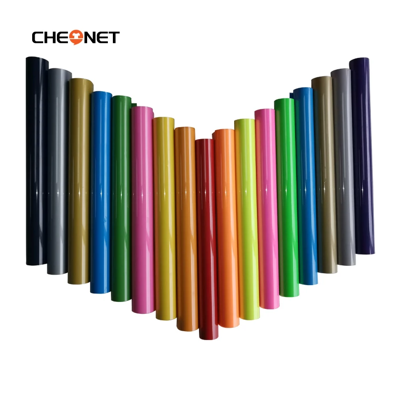 CheoNet 12"x40"/30cmx100cm PVC Heat Transfer Vinyl Pattern T-shirt Iron On HTV Printing For Cutting Film Cricut Press DIY Craft