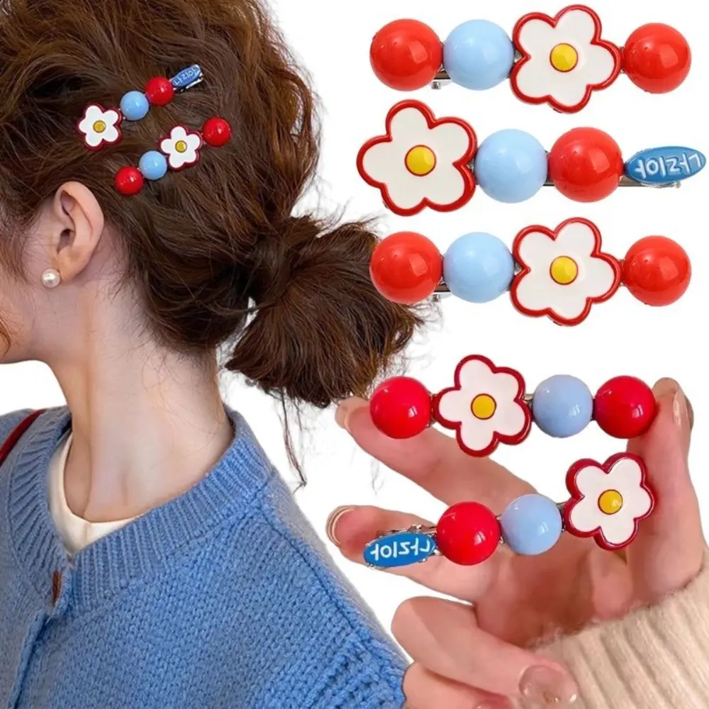 Fashion Sweet Flower Hair Clip Rock Sugar Hawthorn Korean Style Bangs Clip Barrettes for Woman Girls