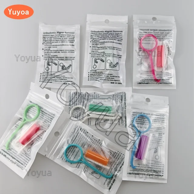 50Sets Dental Silicone Brace Extractor Aligner Chewies set for Aligner Tray Seats Teeth Aligner Removal Tool