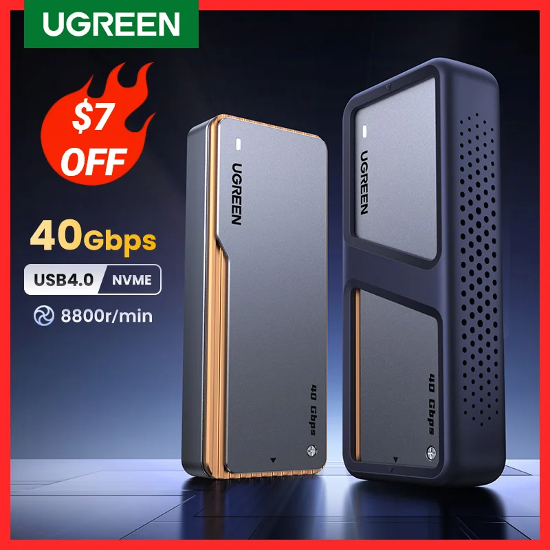 UGREEN M.2 SSD 外付けケース 【USB4 40Gbps】 UGREEN 40Gbps NVMe SSD Case SSD Enclosure M.2 to USB4.0 Adapter