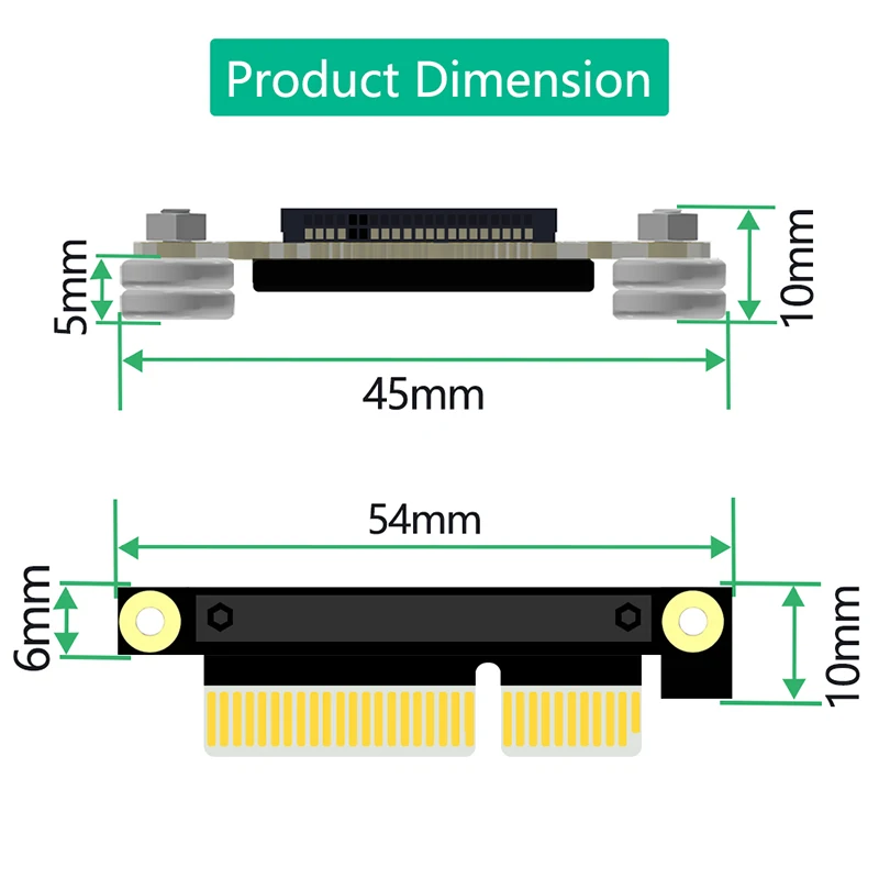 Cabo de Extensão com Almofada Magnética M.2 Nvme Chave m para Pci Express x4 Placa de Expansão Suporta 2230 2242 2260 2280 m2 Nvme Ssd 10cm - Imagem 6