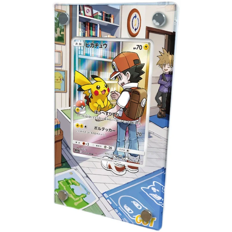 

Pokemon PTCG Clash of Legends Pikachu Animation Characters Card Brick Display Stand Anime Classics Game Collection Cards Toy