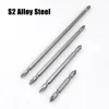 10Pcs 65-200mm Double-End Screwdriver Head Bits S2 Steel Ph2 Cross Bit Strong Magnetic High Hardness  Torque Batch Head Sets 2
