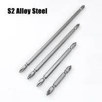 10Pcs 65-200mm Double-End Screwdriver Head Bits S2 Steel Ph2 Cross Bit Strong Magnetic High Hardness  Torque Batch Head Sets 2