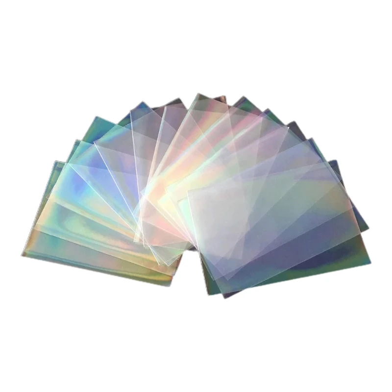 Broken Glass Flashing Card Super Card Protector Film Idol Photo Card Sleeves sharkbang new arrival kawaii 3 inch postcards album 20pcs sleeves butteryfly star storage card bag idol card collect organizer