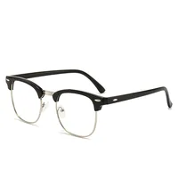 Lunettes rétro Anti-lumière bleue pour hommes et femmes, demi-monture classique Vintage, blocage de la lumière bleue, lunettes d'ordinateur, accessoire 6