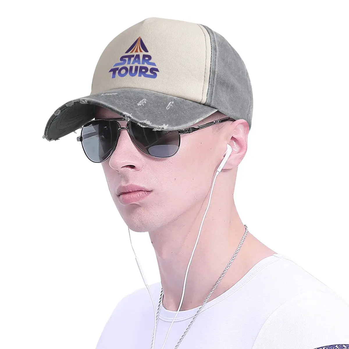 STAR TOURS Monitor/screen logo Cowboy Hat Hat Man For The Sun Rave Hip Hop Women Caps Men's