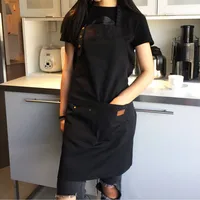 Tabliers de cuisine en toile à la mode pour femmes et hommes, tablier de travail de Chef pour gril, Restaurant, Bar, boutique, cafés, uniforme de Studios d'ongles de beauté 3