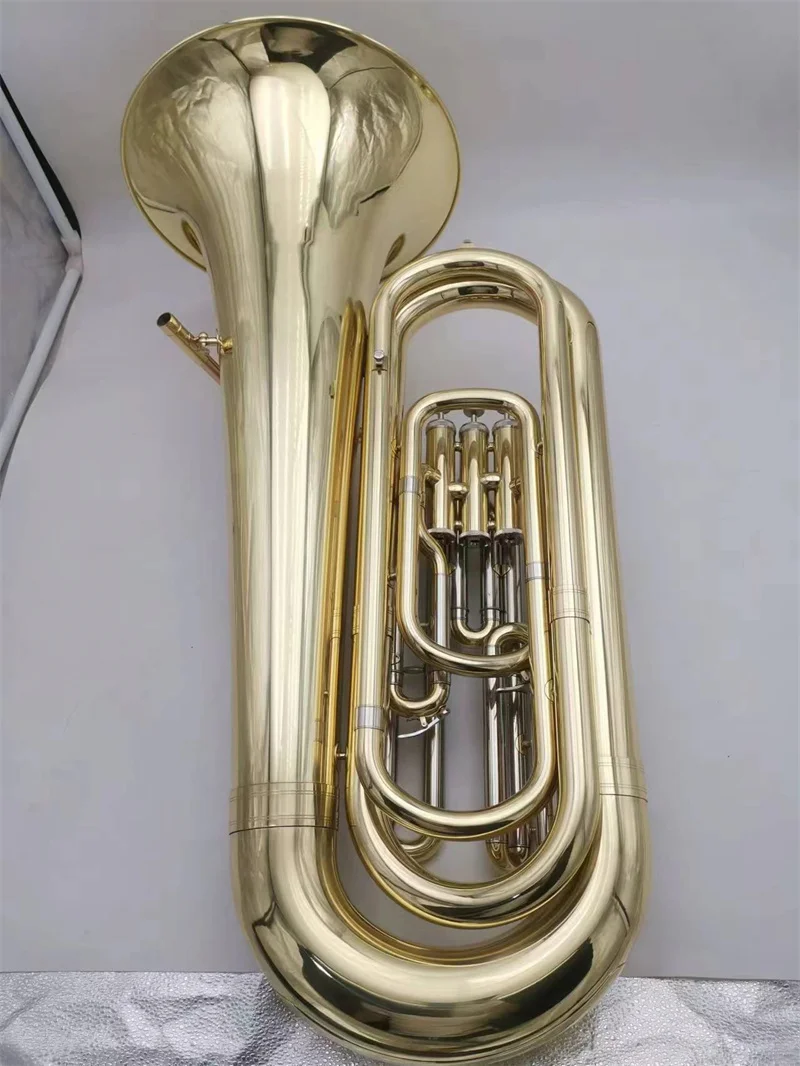 Bb Professional Gold Lacquer Brass Body Tuba