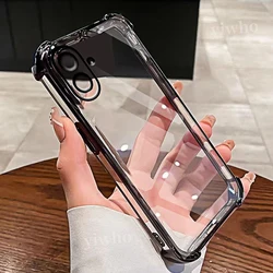 Sleek Black Transparent Phone Case with Soft TPU Protective Cover and Camera Shield for Galaxy A17 4G