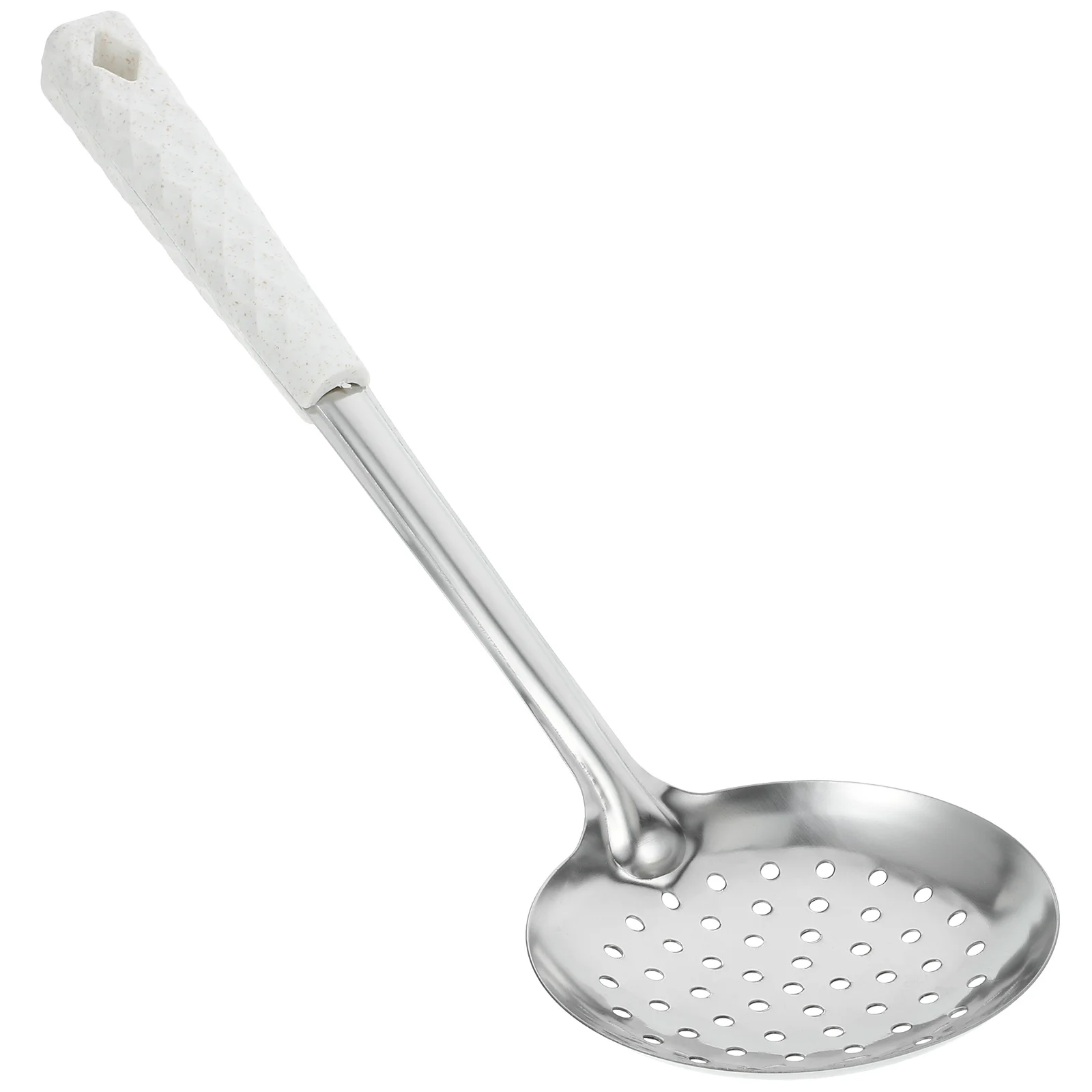 

Stainless Steel Skimmer Slotted Spoon Strainer Spoon Large Strainer Ladle with Heat Resistant Handle for Cooking Draining Frying